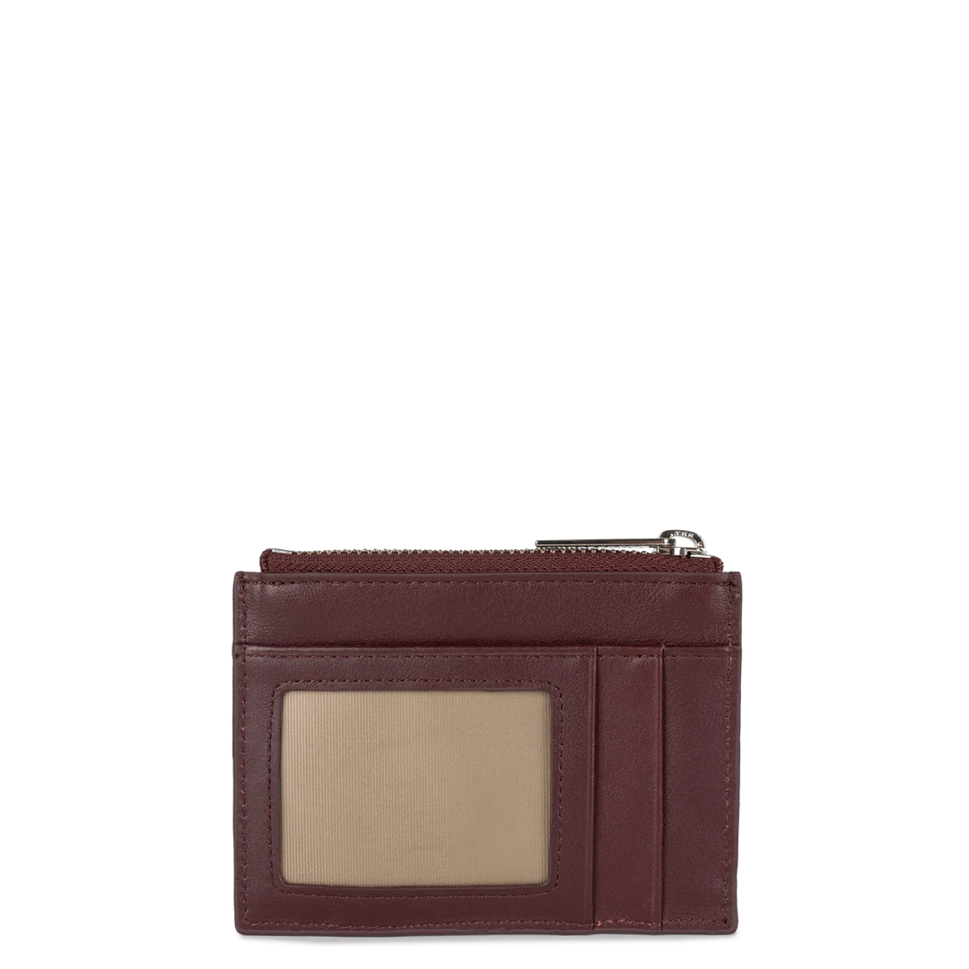Portecartes en cuir bordeaux Lancaster 131-022 pour femmes