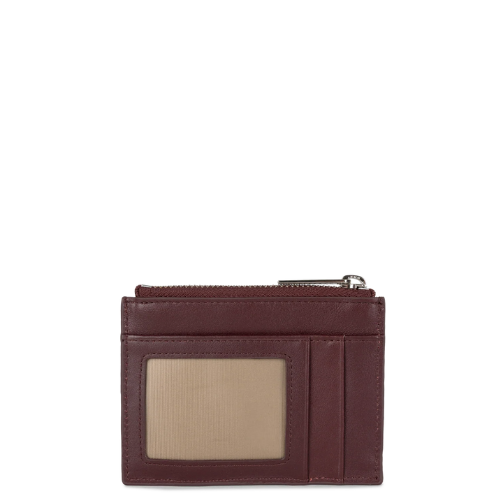 Portecartes en cuir bordeaux Lancaster 131-022 pour femmes