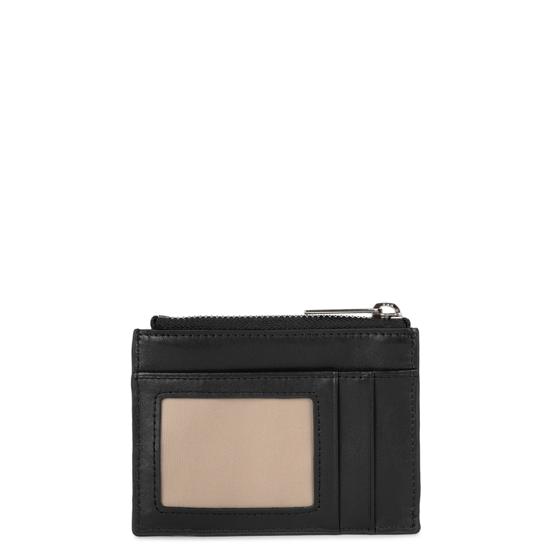 Portecartes en cuir noir Lancaster 131-022 pour femmes
