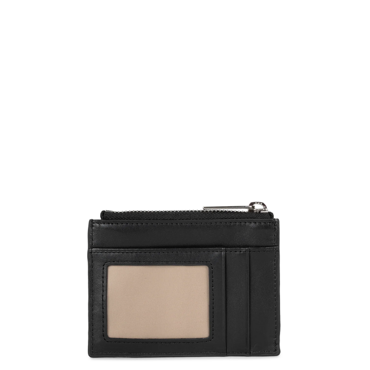 Portecartes en cuir noir Lancaster 131-022 pour femmes