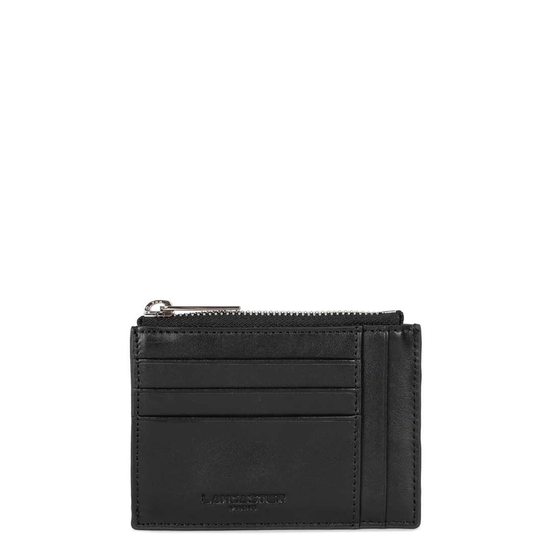 Portecartes en cuir noir Lancaster 131-022 pour femmes