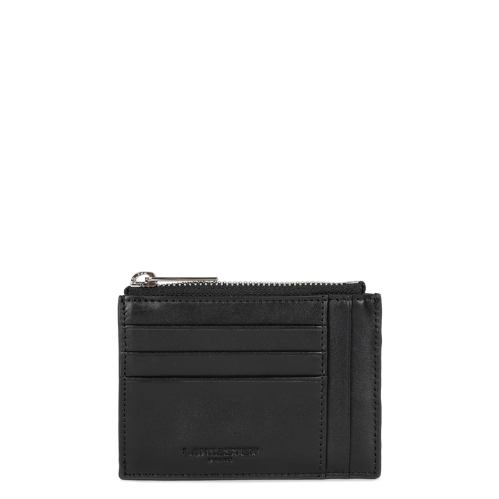 Portecartes en cuir noir Lancaster 131-022 pour femmes