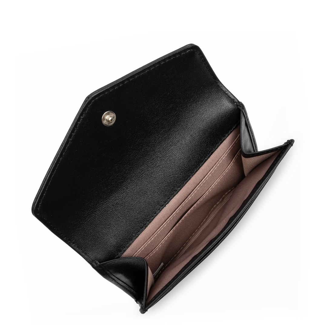 Portecartes en cuir noir pour femmes Lancaster 133-028