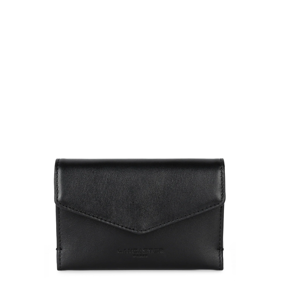 Portecartes en cuir noir pour femmes Lancaster 133-028
