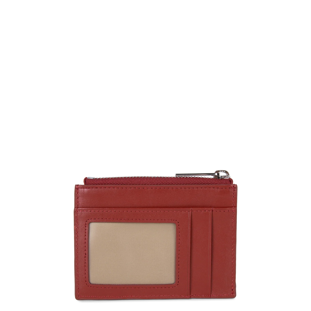 Portecartes en cuir rouge Lancaster 131-022 pour femmes