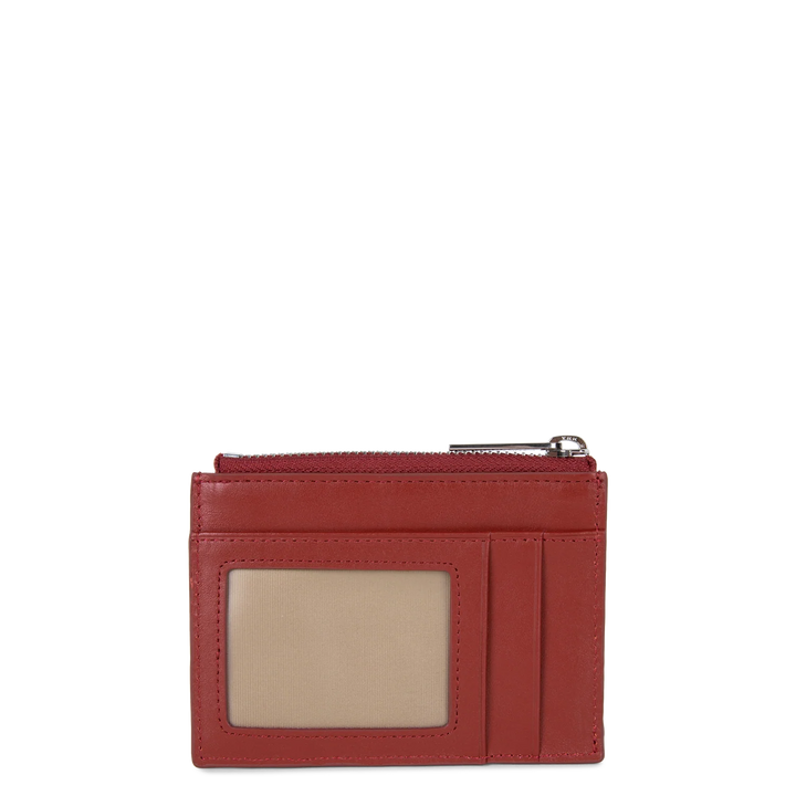 Portecartes en cuir rouge Lancaster 131-022 pour femmes