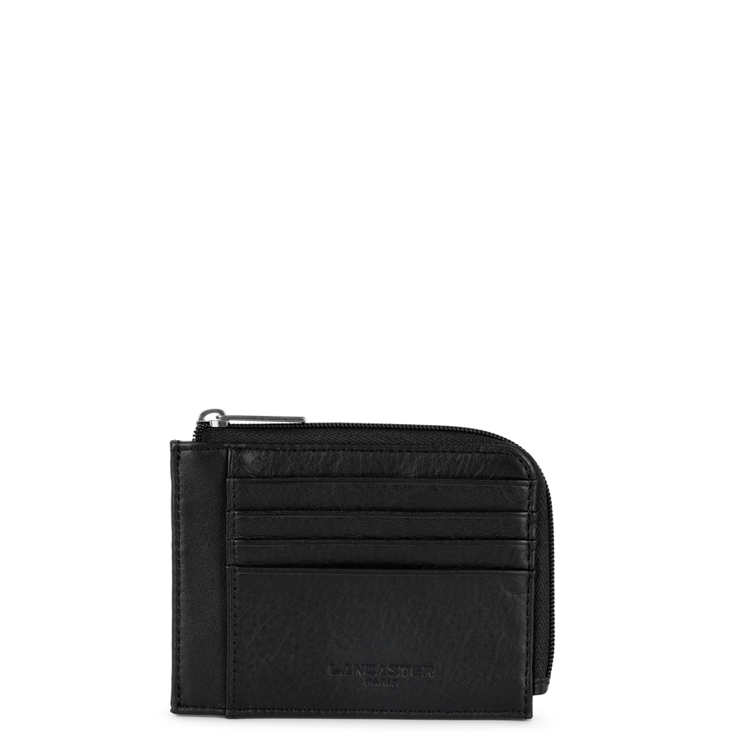 Portecartes en cuir noir Lancaster pour Hommes