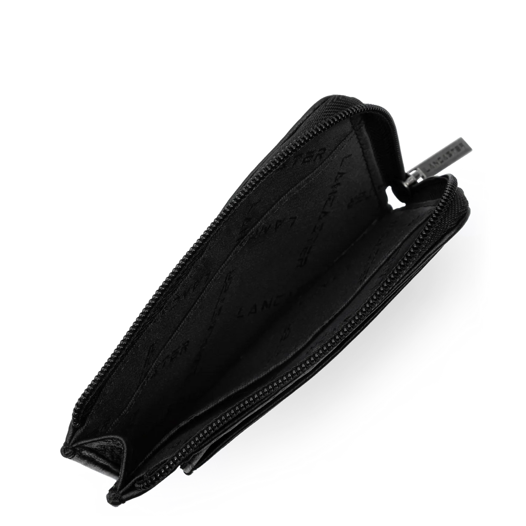 Portecartes en cuir noir Lancaster pour Hommes