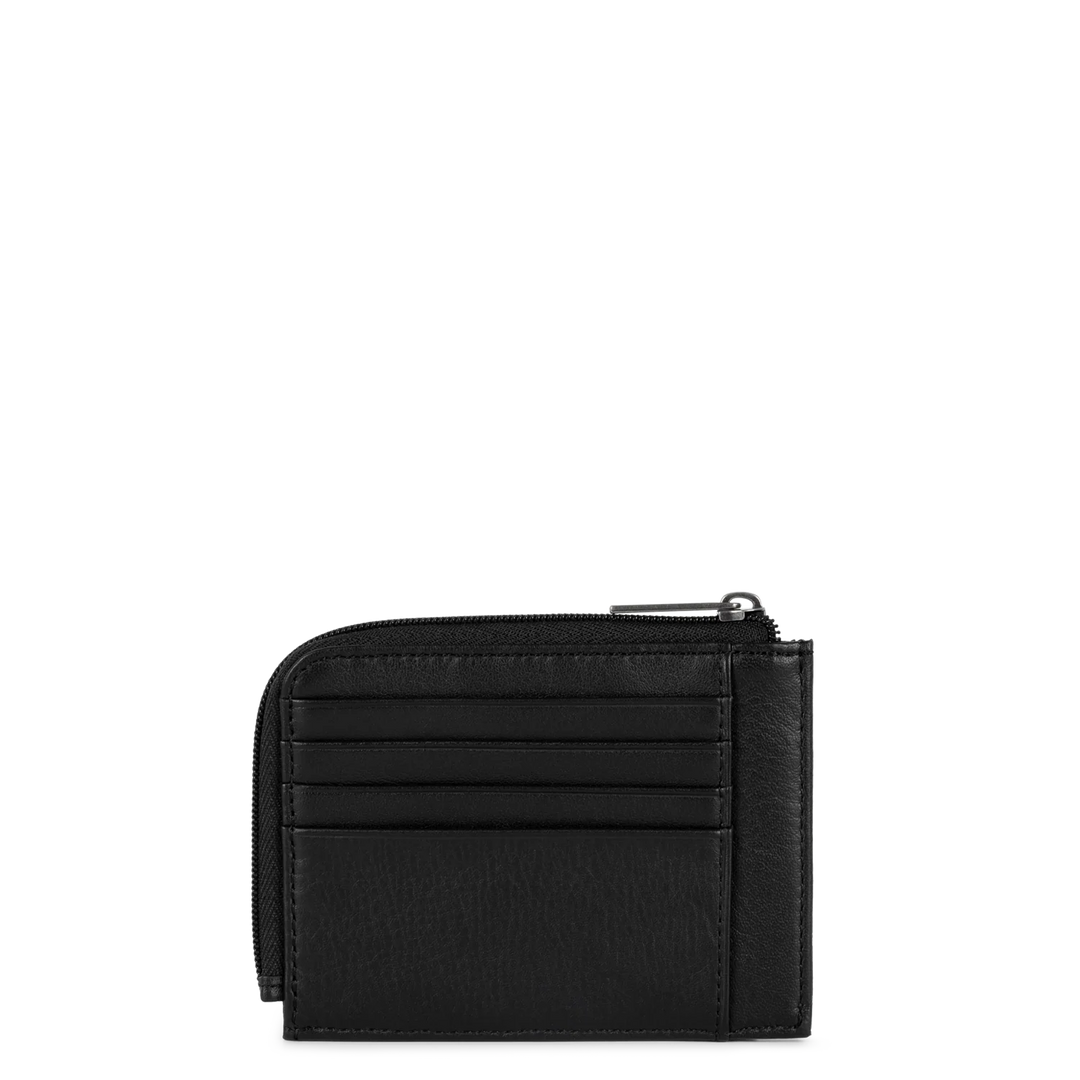 Portecartes en cuir noir Lancaster pour Hommes