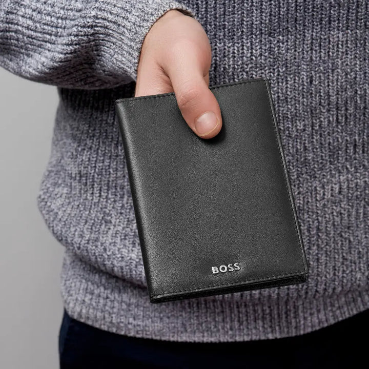 Portefeuille Hugo Boss Classic en cuir noir - Melisac
