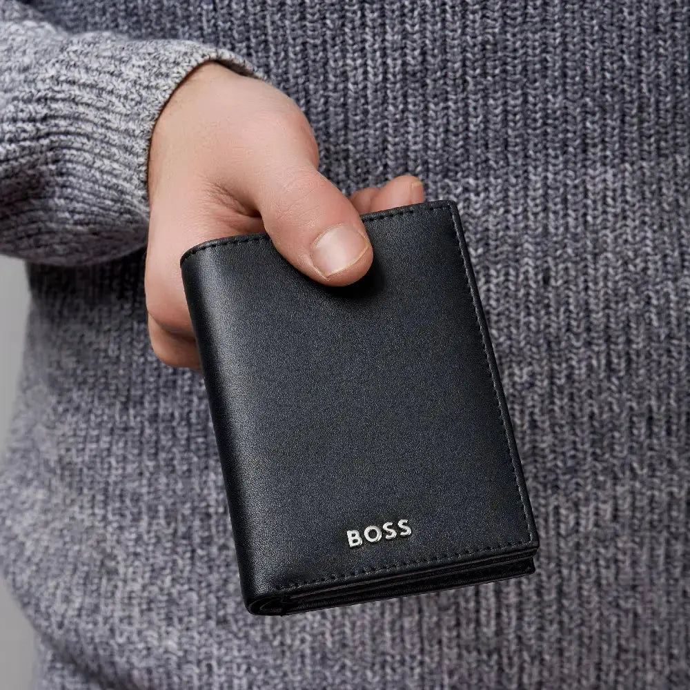 Portefeuille Classic Smooth Hugo Boss en cuir noir - Melisac
