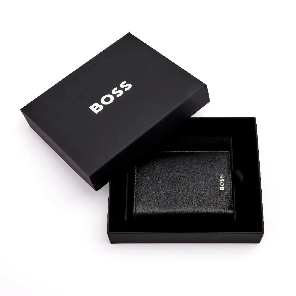 Portefeuille Classic Smooth Hugo Boss en cuir noir - Melisac