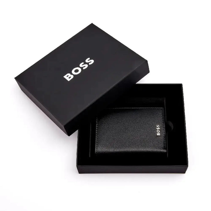 Portefeuille Classic Smooth Hugo Boss en cuir noir - Melisac