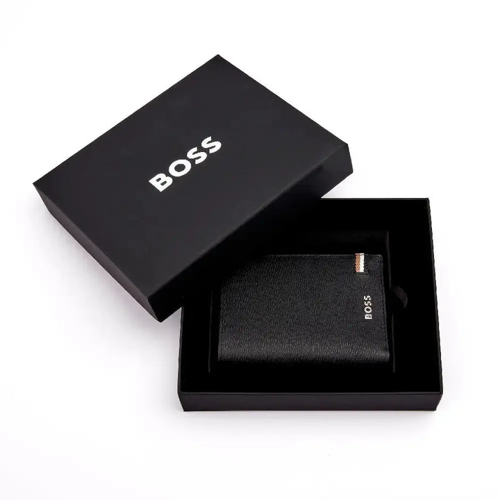 Portefeuille Iconic Noir Hugo Boss en cuir - Melisac