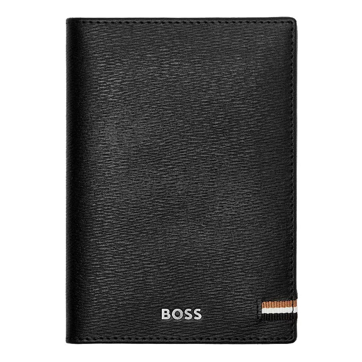 Portefeuille Iconic Hugo Boss en cuir grainé noir - Melisac