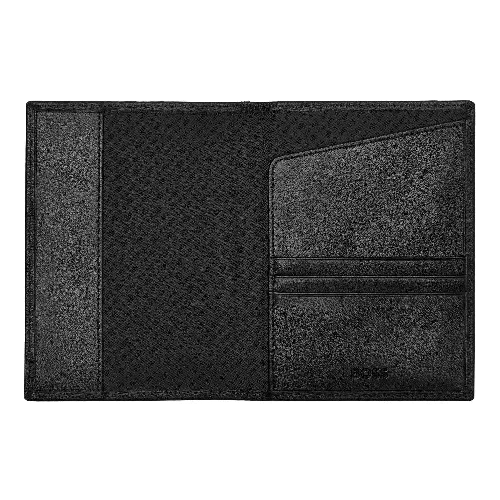 Portefeuille Iconic Hugo Boss en cuir grainé noir - Melisac