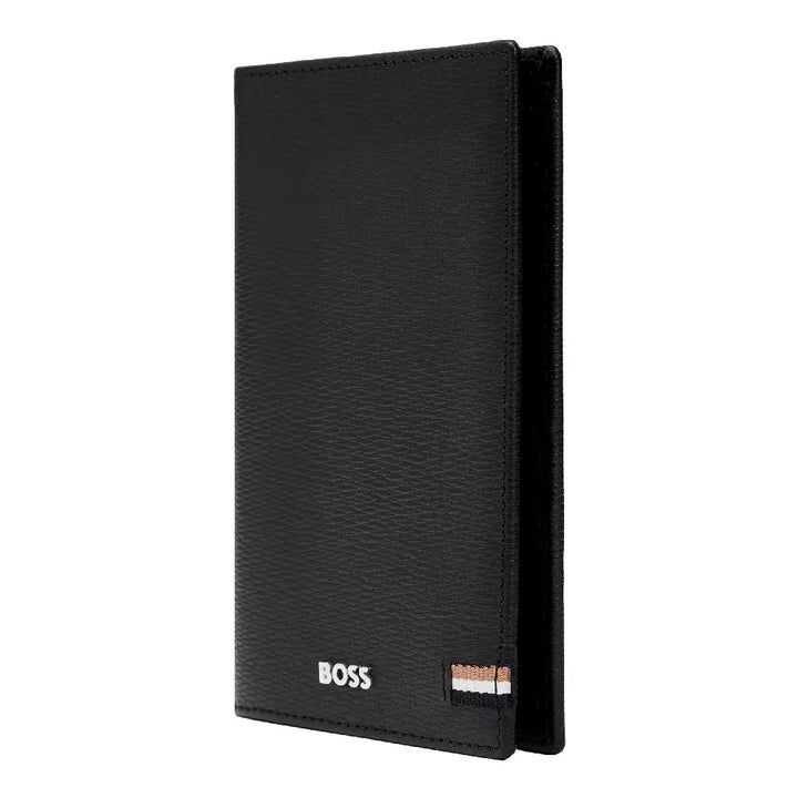 Portefeuille Iconic Hugo Boss en cuir grainé noir - Melisac