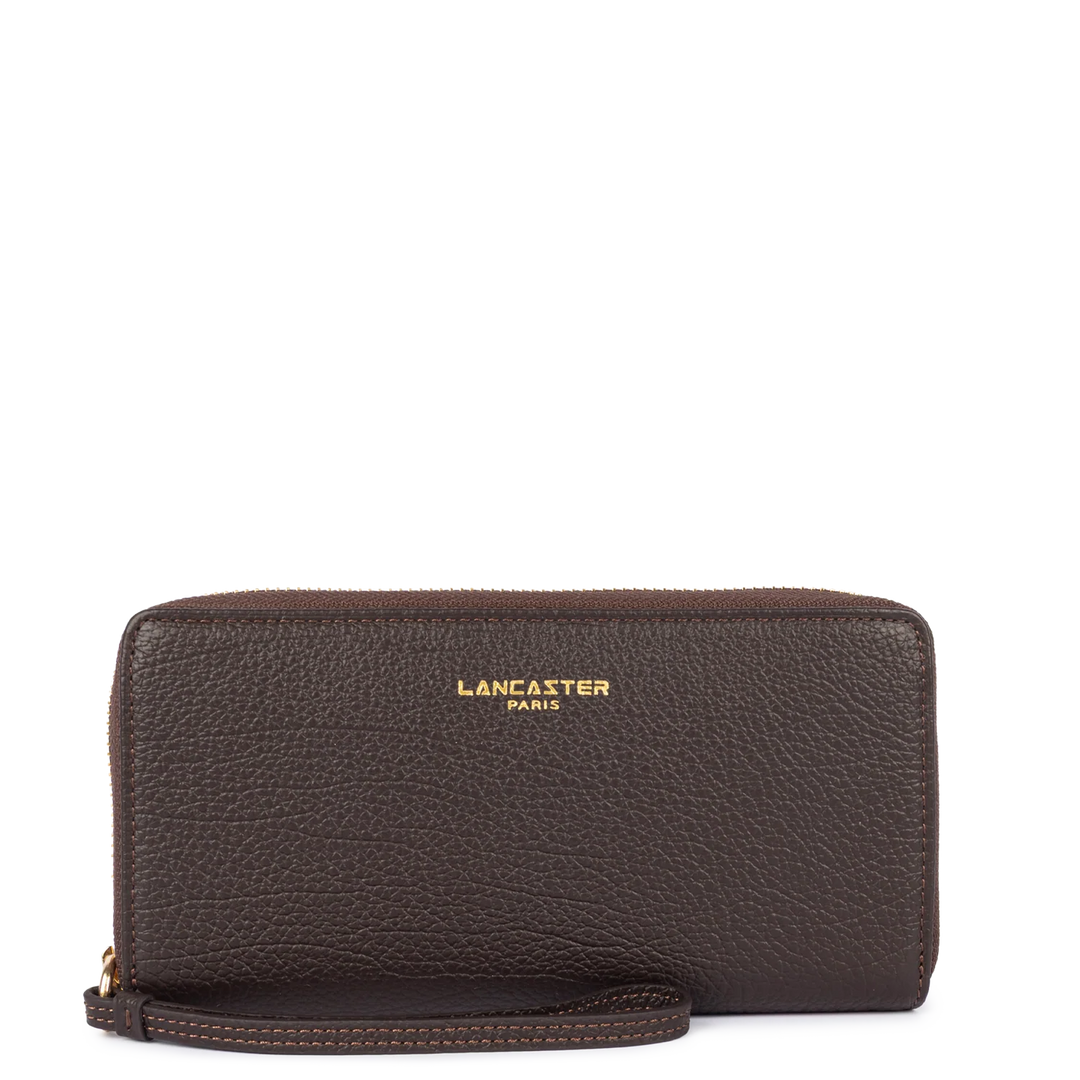 Portefeuille marron en cuir Lancaster Dune 129-18 pour femmes