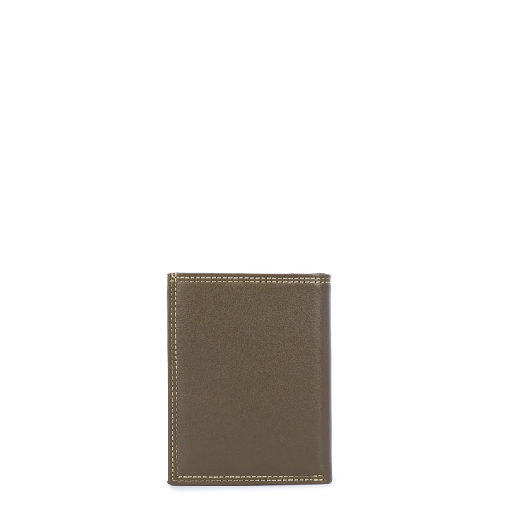 Portefeuille Lancaster Homme en cuir kaki modèle 120-12