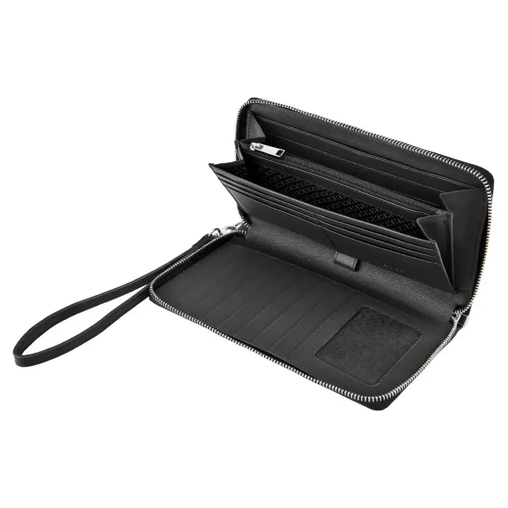 Portefeuille Voyage Classic Smooth Hugo Boss en cuir noir - Melisac