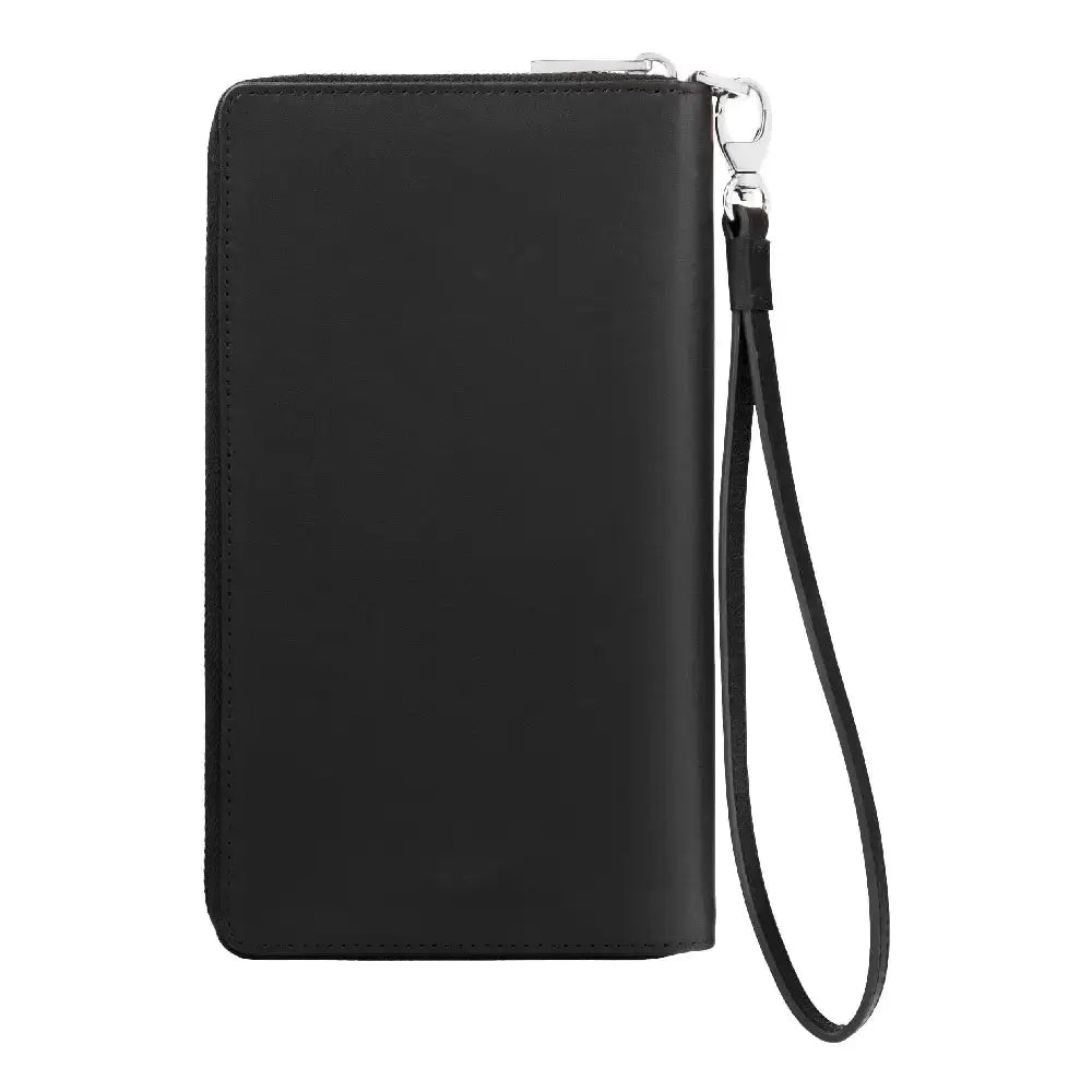 Portefeuille Voyage Classic Smooth Hugo Boss en cuir noir - Melisac