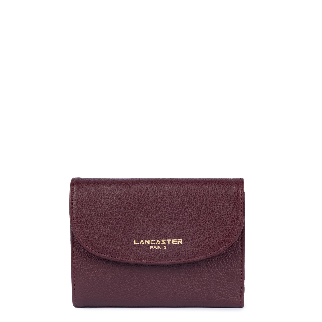 Portefeuille bordeaux en cuir Lancaster Dune 129-26 pour femmes