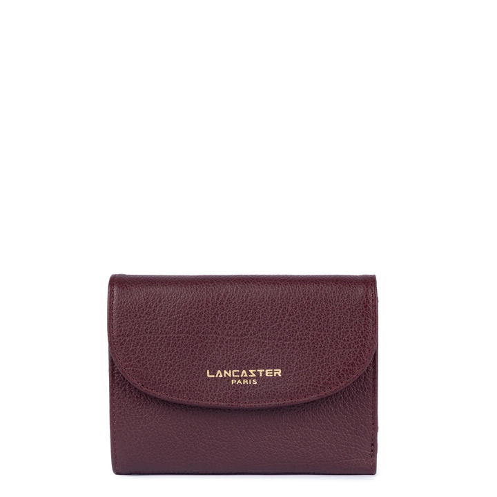 Portefeuille bordeaux en cuir Lancaster Dune 129-26 pour femmes