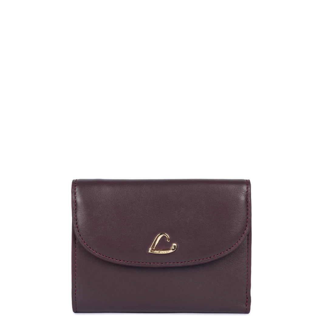 Portefeuille bordeaux en cuir Lancaster 131071 pour femmes