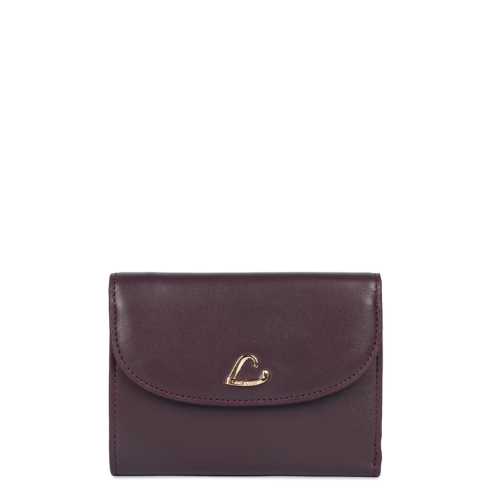 Portefeuille bordeaux en cuir Lancaster 131071 pour femmes