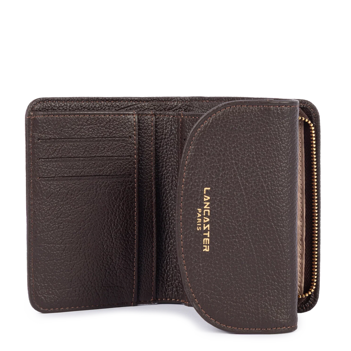 Portefeuille marron en cuir Lancaster Dune 129-26 pour femmes