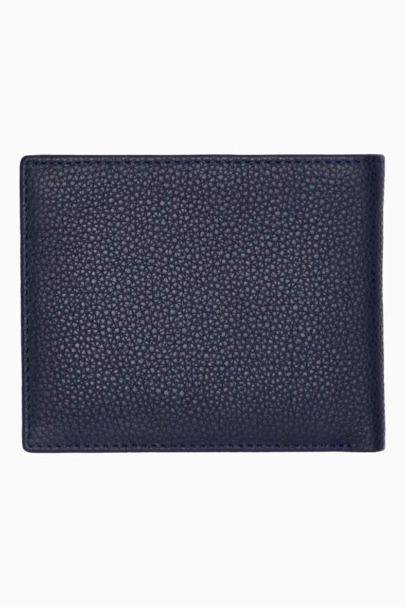 Portefeuille bleu en cuir grainé Hugo Boss - Melisac
