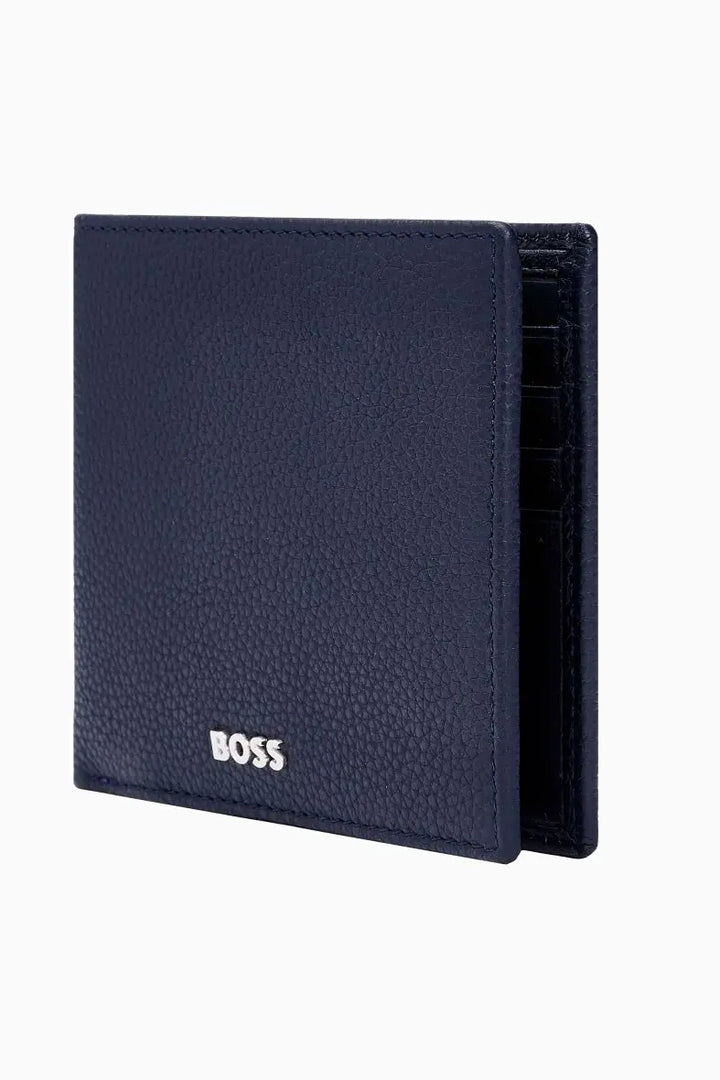 Portefeuille bleu en cuir grainé Hugo Boss - Melisac
