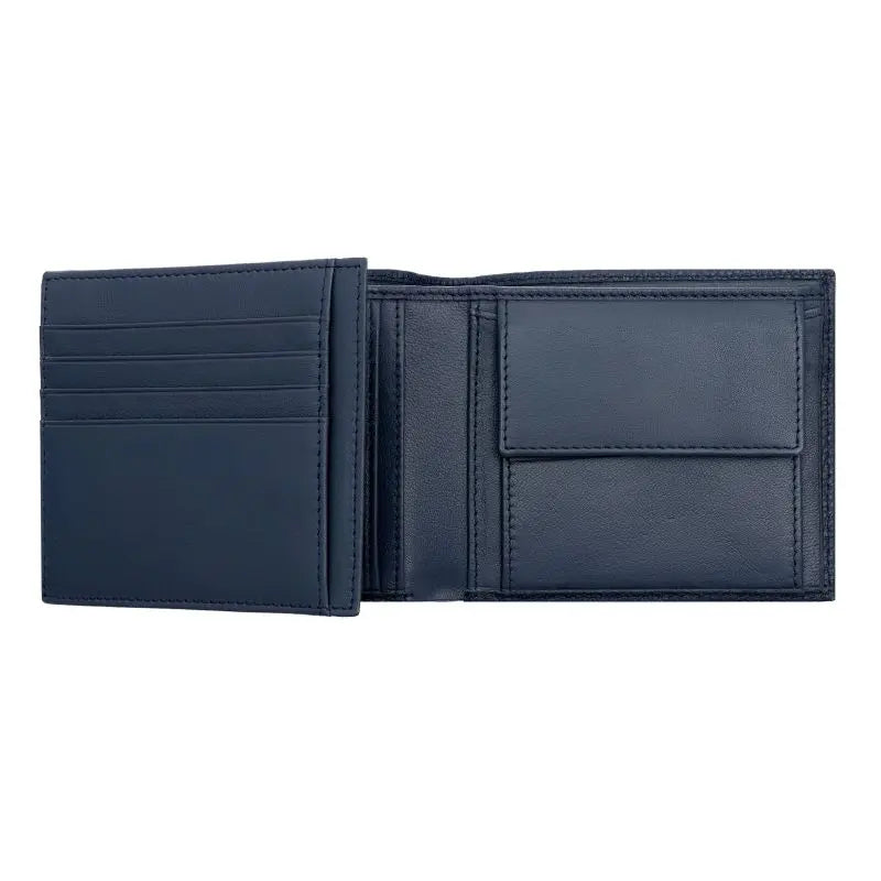Portefeuille bleu en cuir grainé Hugo Boss - Melisac