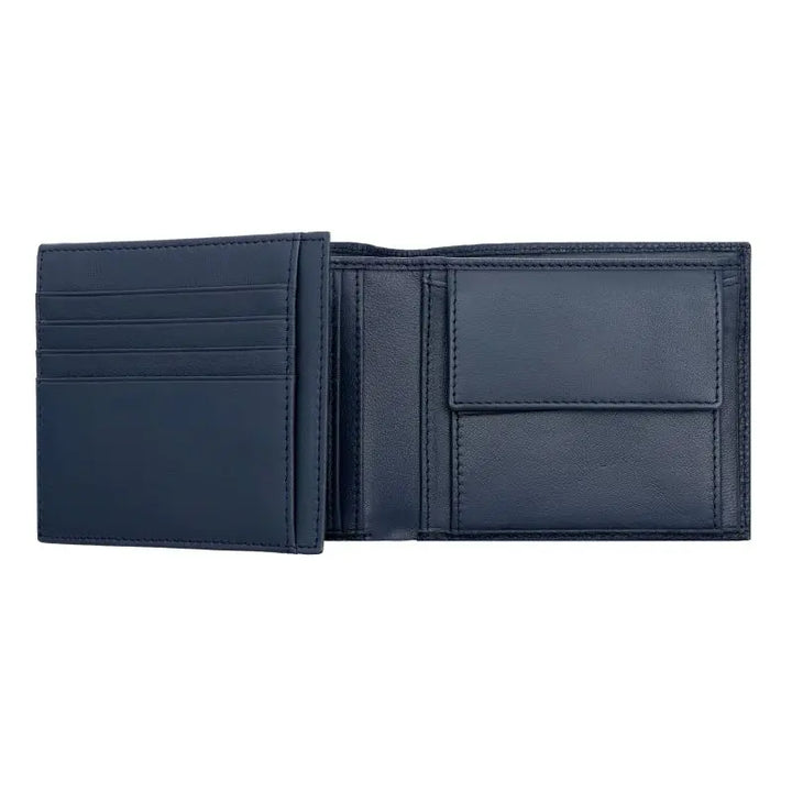 Portefeuille bleu en cuir grainé Hugo Boss - Melisac