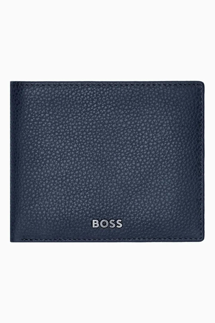 Portefeuille bleu en cuir grainé Hugo Boss - Melisac