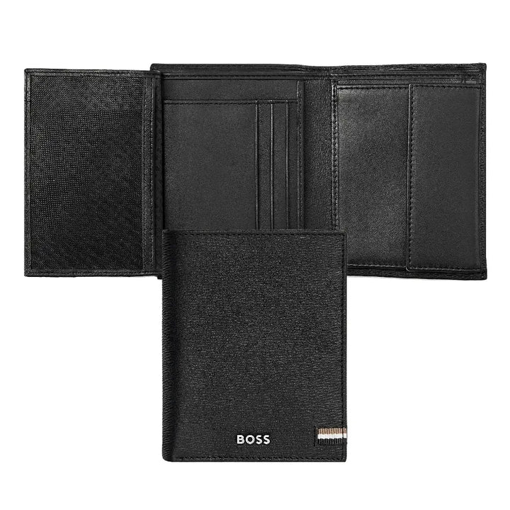 Portefeuille Iconic noir Hugo Boss en cuir - Melisac