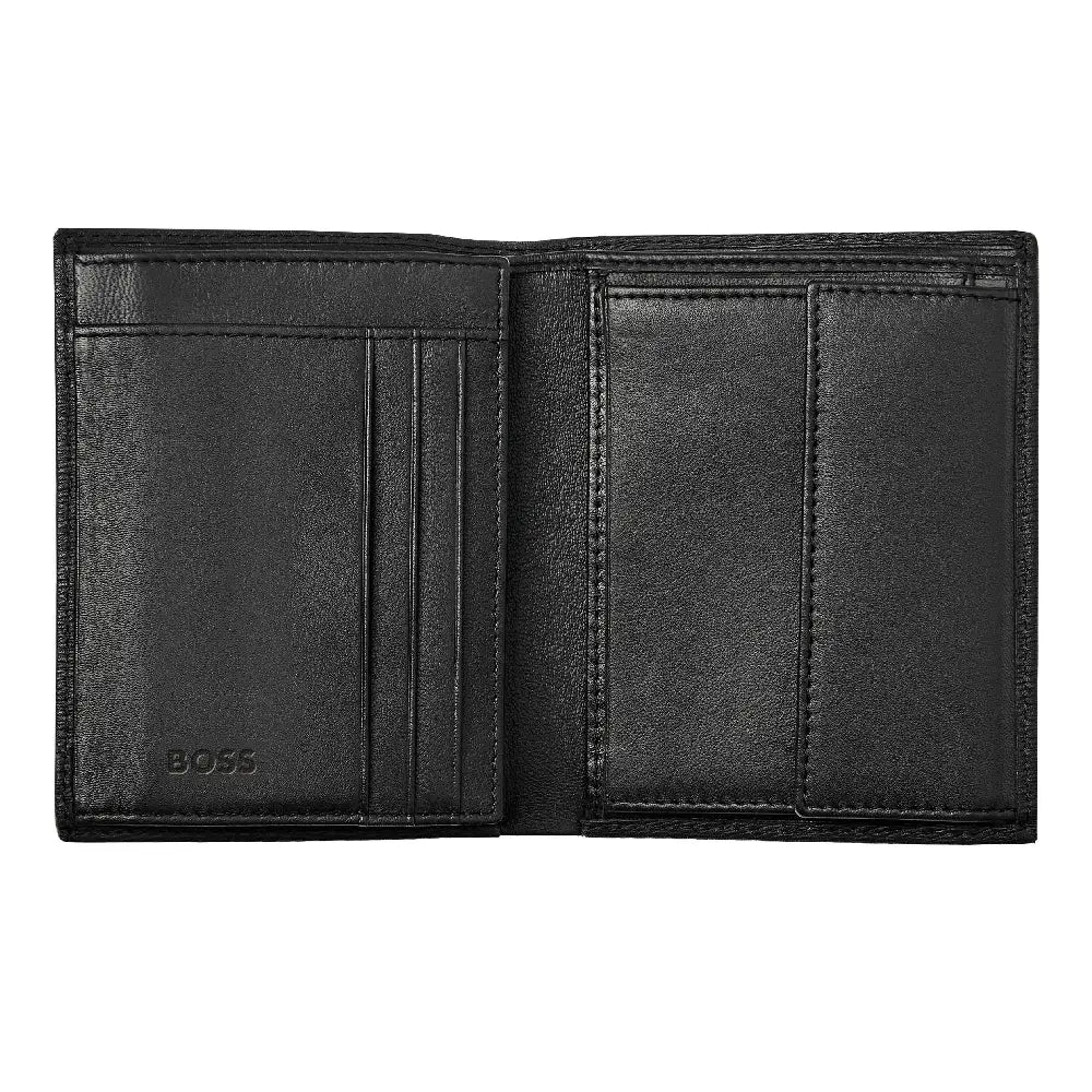 Portefeuille Iconic noir Hugo Boss en cuir - Melisac