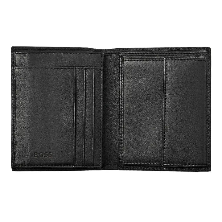 Portefeuille Iconic noir Hugo Boss en cuir - Melisac