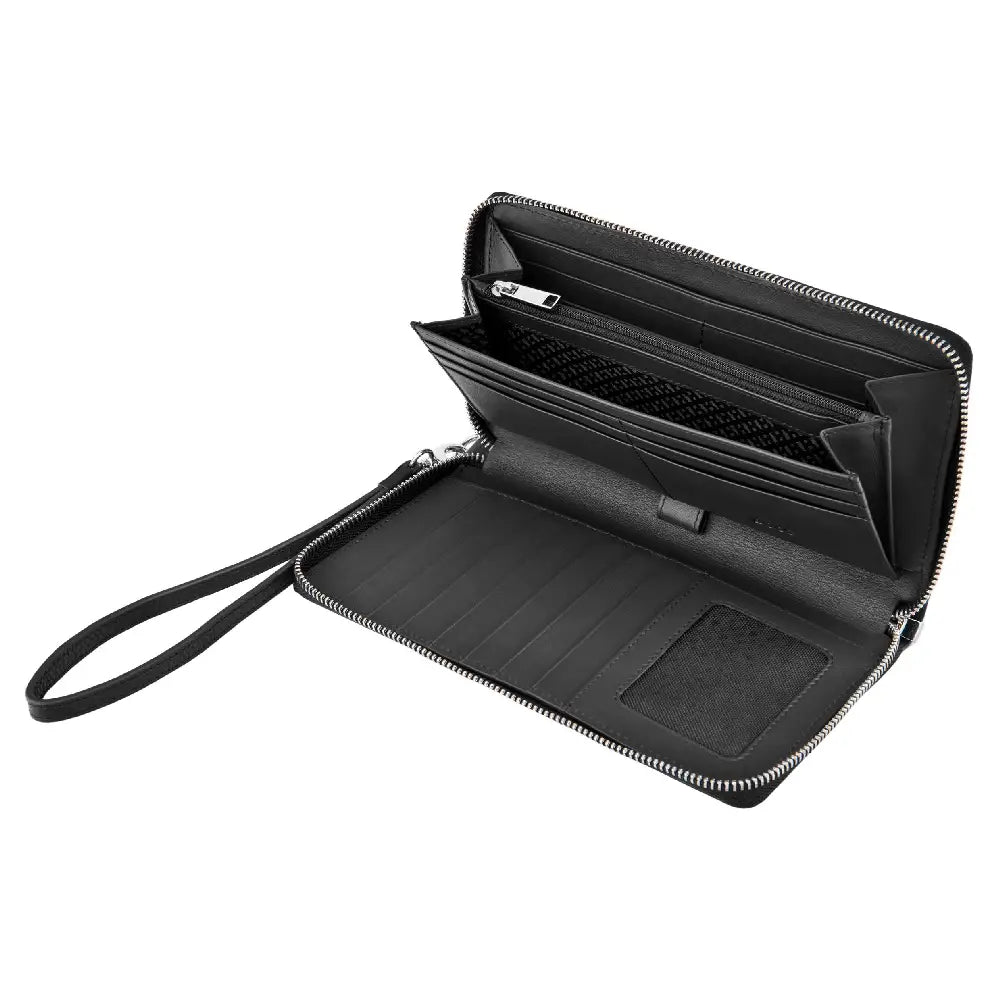 Portefeuille Voyage Classic Smooth Hugo Boss en cuir noir - Melisac