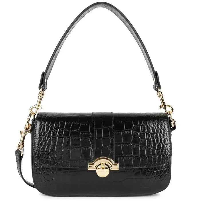 Sac Baguette Lancaster Exotic Croco CN 524-96 - Sac Baguette Lancaster Exotic Croco CN 524-96 - Noir Melisac -Reims