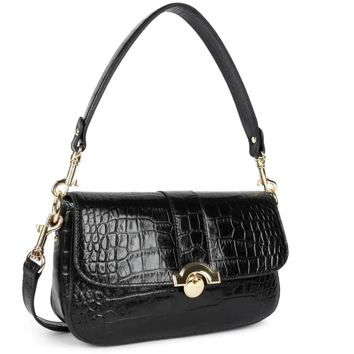 Sac Baguette Lancaster Exotic Croco CN 524-96 - Sac Baguette Lancaster Exotic Croco CN 524-96 - Carmin Melisac -Reims