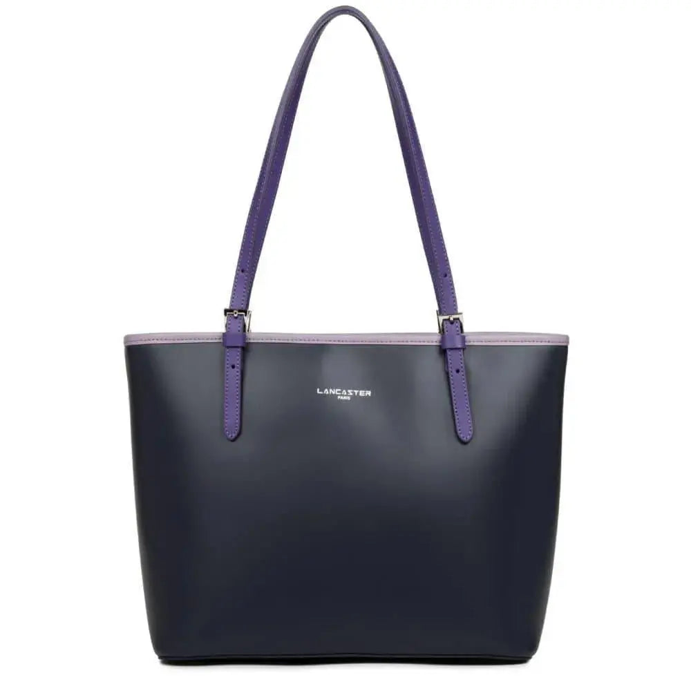 Sac Cabas Lancaster Smooth 437-07 - Sac Cabas Lancaster Smooth 437-07 - Bleu Foncé/Mauve/Violet Melisac -Reims