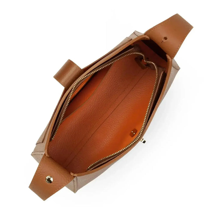 Sac Hobo Lancaster Top Double 470-60 - Sac Hobo Lancaster Top Double 470-60 - Camel - In - Orange Melisac -Reims