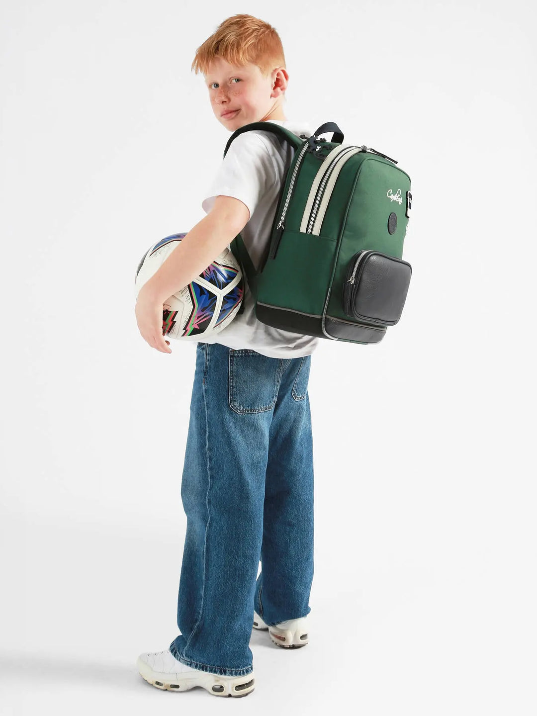 Sac à dos scolaire pour garçon école primaire Vintage Soccer Player Caméléon - Melisac