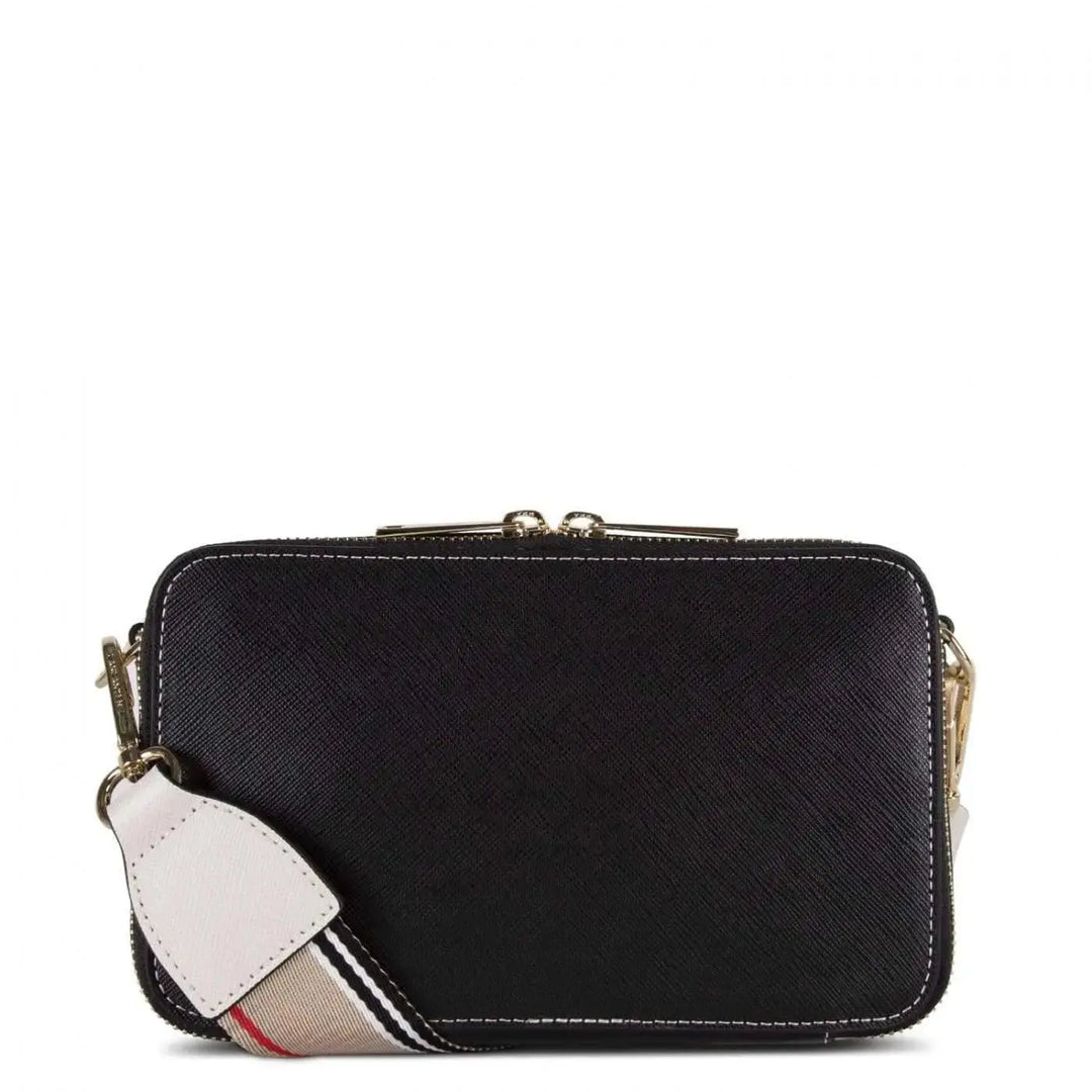 Sac bandoulière Lancaster Saffiano Signature 527-31 - Sac bandoulière Lancaster Saffiano Signature 527-31 - Noir/Champagne/Ivoire Melisac -Reims