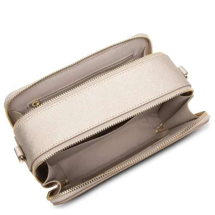 Sac bandoulière Lancaster Saffiano Signature 527-31 - Sac bandoulière Lancaster Saffiano Signature 527-31 - Noir/Champagne/Ivoire Melisac -Reims
