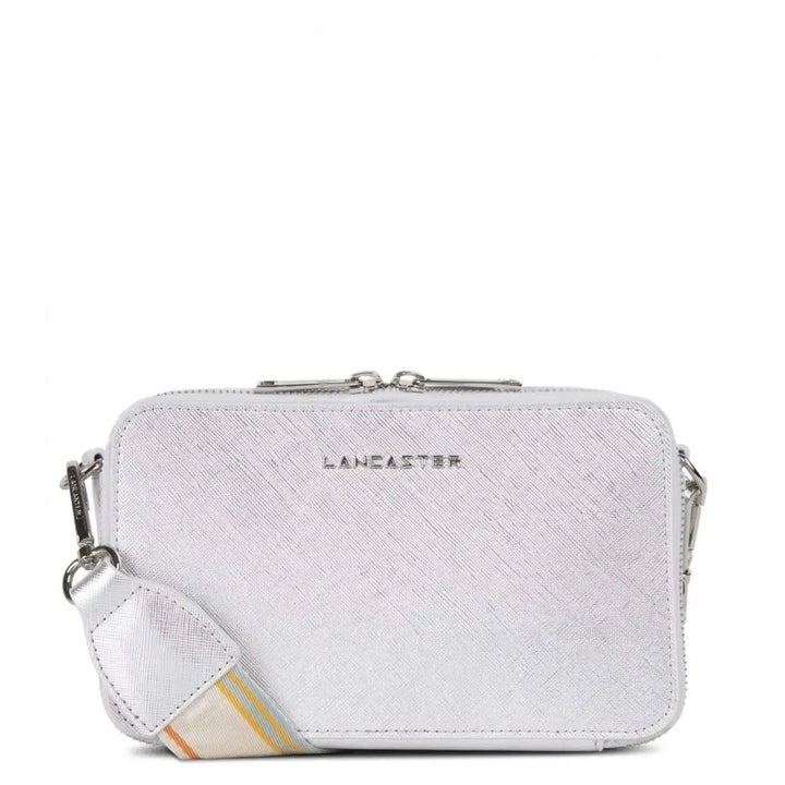 Sac bandoulière Lancaster Saffiano Signature 527-31 - Sac bandoulière Lancaster Saffiano Signature 527-31 - Argent Melisac -Reims