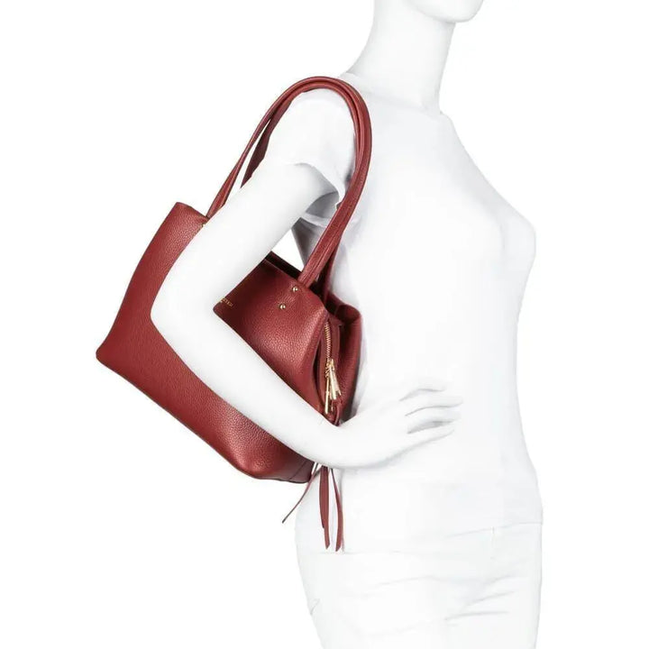 Sac cabas Lancaster Foulonne Double 470-47 - Sac cabas Lancaster Foulonne Double 470-47 - Carmin/Blush Melisac -Reims