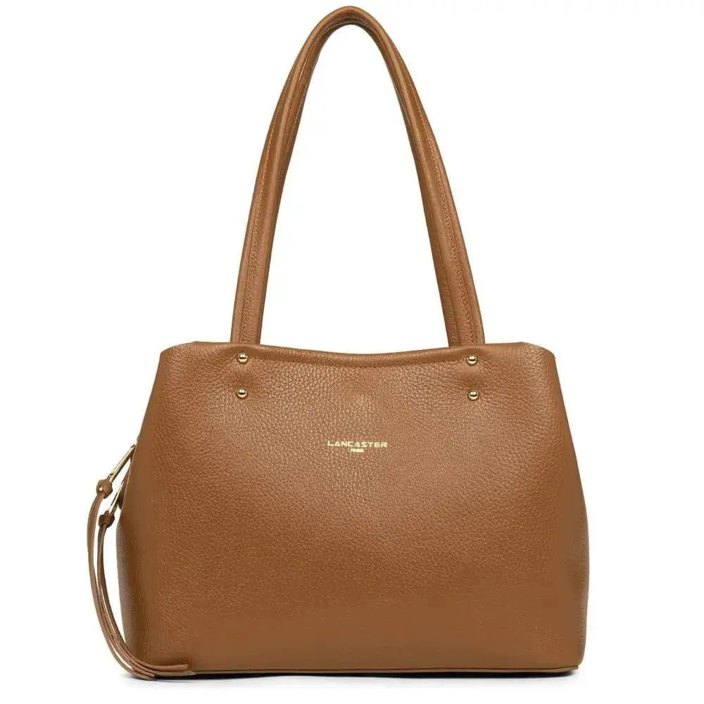 Sac cabas Lancaster Foulonne Double 470-47 - Sac cabas Lancaster Foulonne Double 470-47 - Camel - In - Orange Melisac -Reims