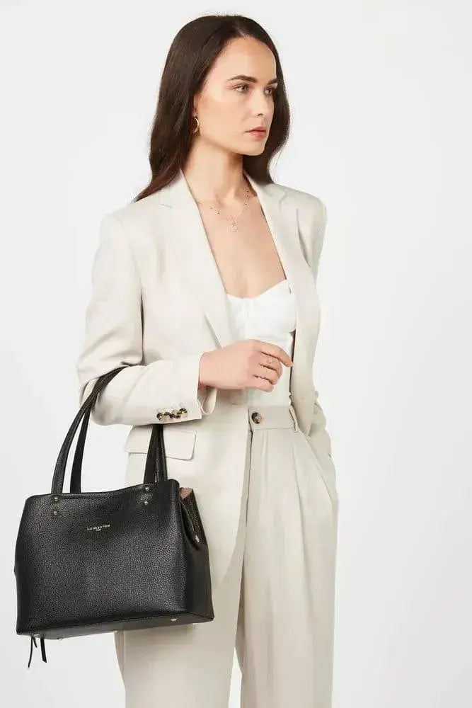 Sac cabas Lancaster Foulonne Double 470-47 - Sac cabas Lancaster Foulonne Double 470-47 - Carmin/Blush Melisac -Reims